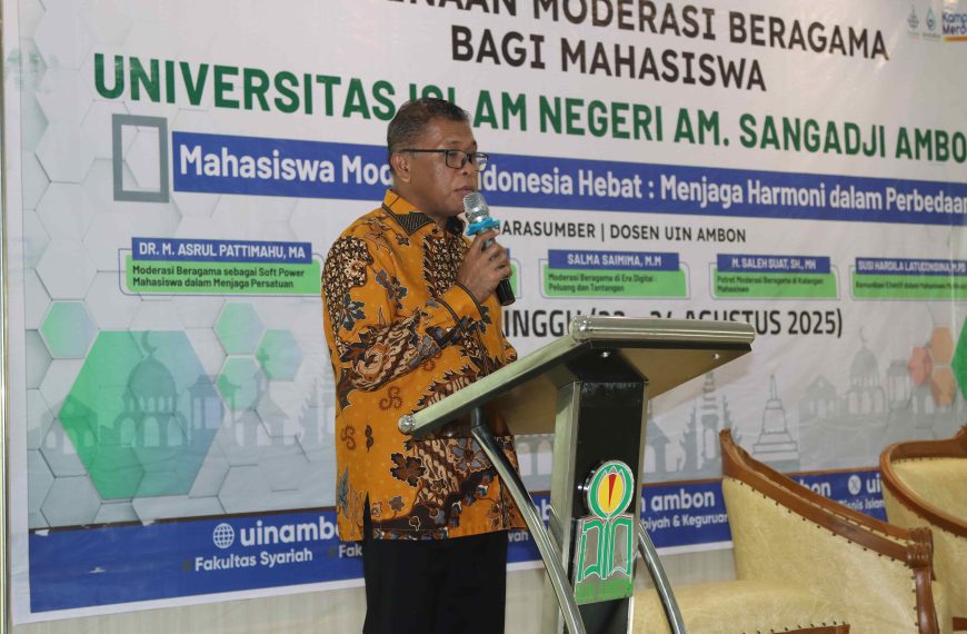 PMB UIN Ambon Gelar Pembinaan Moderasi Beragama Bagi Mahasiswa
